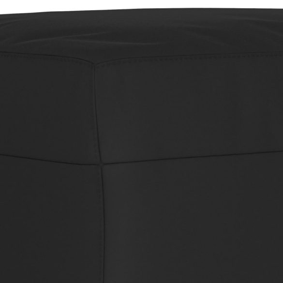 fekete mikroszálas szövet lábzsámoly 60 x 50 x 41 cm