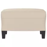 krémszínű mikroszálas szövet lábzsámoly 60 x 50 x 41 cm