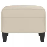 krémszínű mikroszálas szövet lábzsámoly 60 x 50 x 41 cm