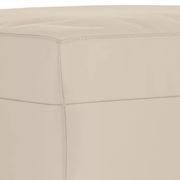 krémszínű mikroszálas szövet lábzsámoly 60 x 50 x 41 cm