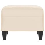 bézs mikroszálas szövet lábzsámoly 60 x 50 x 41 cm