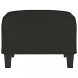 fekete szövet lábzsámoly 70x55x41 cm