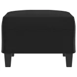 fekete műbőr lábzsámoly 70x55x41 cm