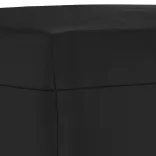 fekete műbőr lábzsámoly 70x55x41 cm