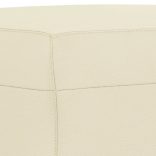 krémszínű műbőr lábzsámoly 70x55x41 cm