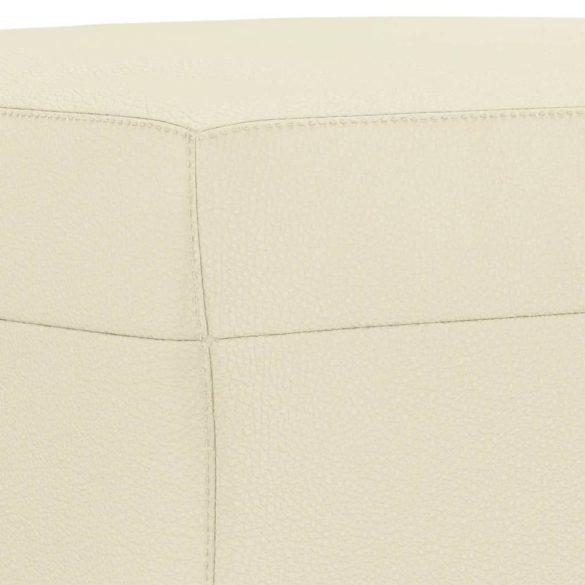 krémszínű műbőr lábzsámoly 70x55x41 cm