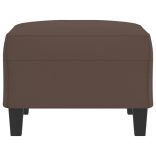 barna műbőr lábzsámoly 70x55x41 cm