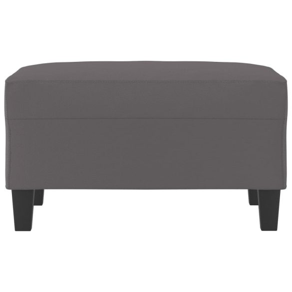 szürke műbőr lábzsámoly 70x55x41 cm