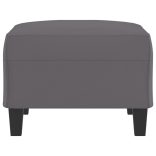 szürke műbőr lábzsámoly 70x55x41 cm