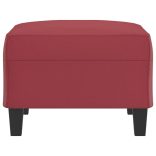 bordó műbőr lábzsámoly 70x55x41 cm