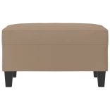 kávészínű műbőr lábzsámoly 70x55x41 cm