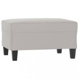 világosszürke mikroszálas szövet lábzsámoly 70 x 55 x 41 cm