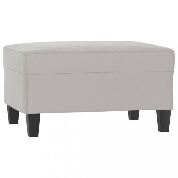 világosszürke mikroszálas szövet lábzsámoly 70 x 55 x 41 cm