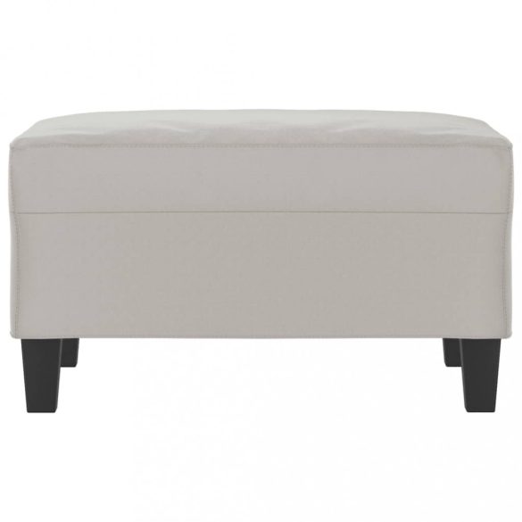 világosszürke mikroszálas szövet lábzsámoly 70 x 55 x 41 cm