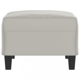 világosszürke mikroszálas szövet lábzsámoly 70 x 55 x 41 cm