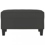 sötétszürke mikroszálas szövet lábzsámoly 70 x 55 x 41 cm