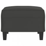 sötétszürke mikroszálas szövet lábzsámoly 70 x 55 x 41 cm