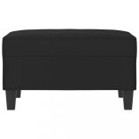 fekete mikroszálas szövet lábzsámoly 70 x 55 x 41 cm