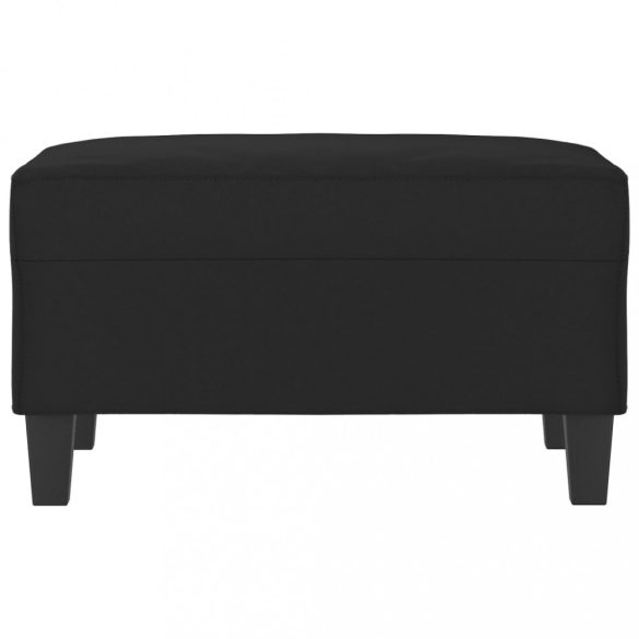 fekete mikroszálas szövet lábzsámoly 70 x 55 x 41 cm