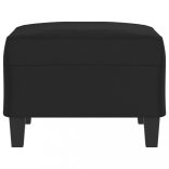 fekete mikroszálas szövet lábzsámoly 70 x 55 x 41 cm