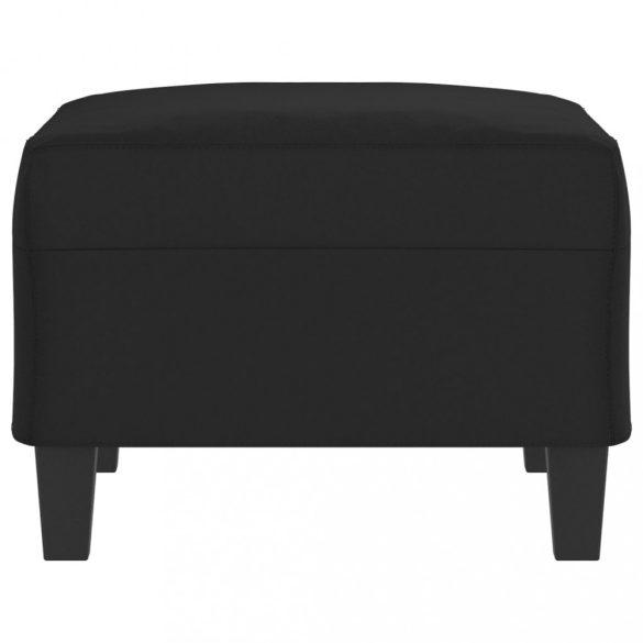 fekete mikroszálas szövet lábzsámoly 70 x 55 x 41 cm