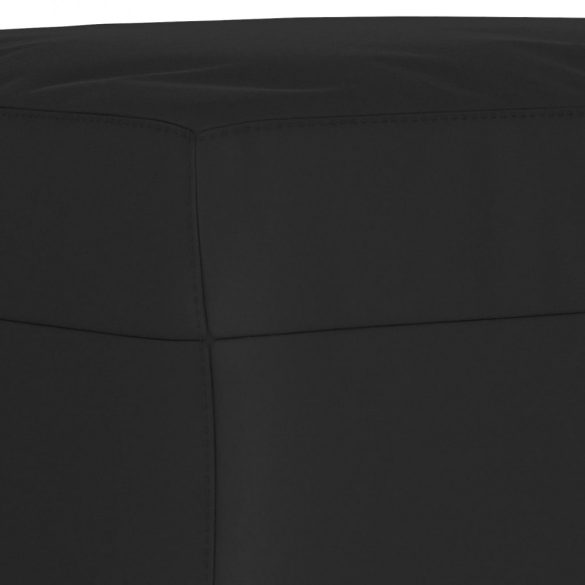fekete mikroszálas szövet lábzsámoly 70 x 55 x 41 cm