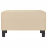 krémszínű mikroszálas szövet lábzsámoly 70 x 55 x 41 cm