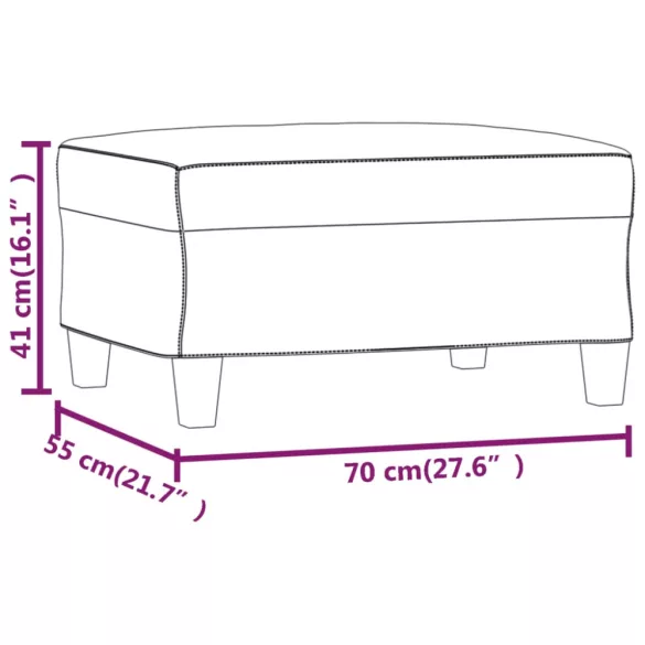 krémszínű mikroszálas szövet lábzsámoly 70 x 55 x 41 cm