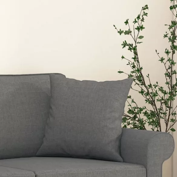 2 db sötétszürke szövet díszpárna 40 x 40 cm