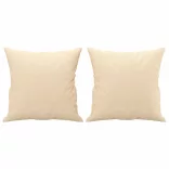 2 db krémszínű szövet díszpárna 40 x 40 cm