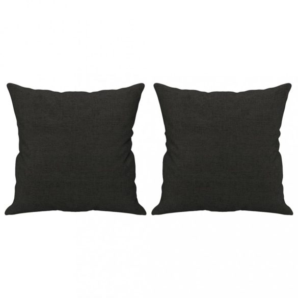 2 db fekete szövet díszpárna 40 x 40 cm