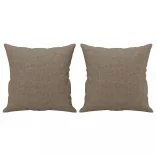 2 db tópszínű szövet díszpárna 40 x 40 cm