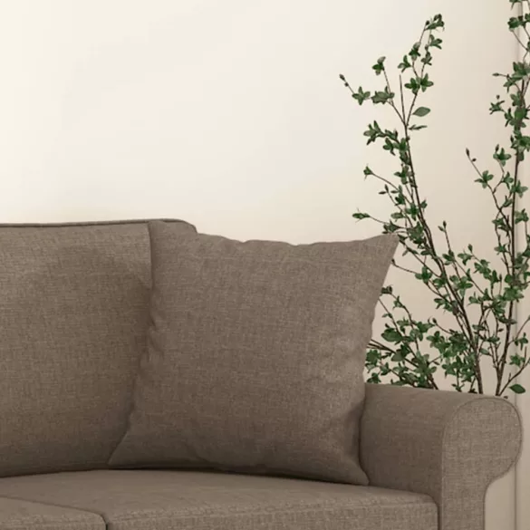 2 db tópszínű szövet díszpárna 40 x 40 cm