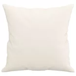 2 db krémszínű műbőr díszpárna 40 x 40 cm