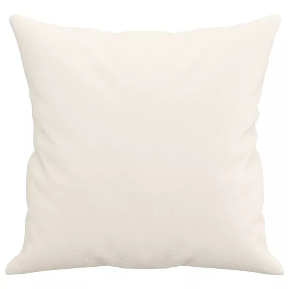 2 db krémszínű műbőr díszpárna 40 x 40 cm