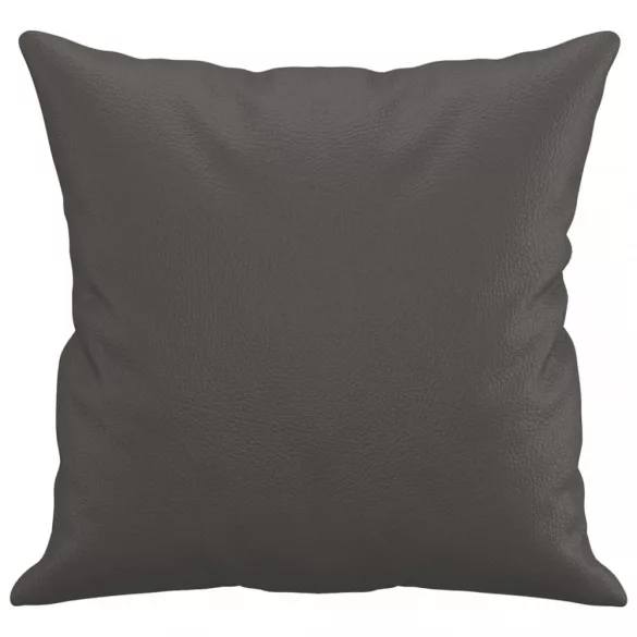 2 db szürke műbőr díszpárna 40 x 40 cm