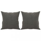 2 db sötétszürke bársony díszpárna 40 x 40 cm
