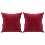 2 db bordó bársony díszpárna 40 x 40 cm