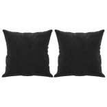 2 db fekete bársony díszpárna 40 x 40 cm