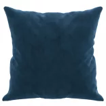 2 db kék bársony díszpárna 40 x 40 cm