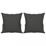 2 db sötétszürke mikroszálas szövet díszpárna 40 x 40 cm