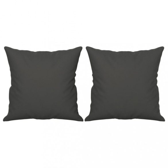 2 db sötétszürke mikroszálas szövet díszpárna 40 x 40 cm