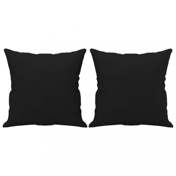 2 db fekete mikroszálas díszpárna 40 x 40 cm