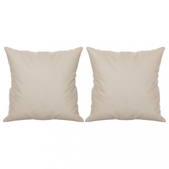 2 db krémszínű mikroszálas díszpárna 40 x 40 cm