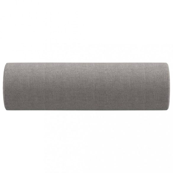 2 db világosszürke szövet díszpárna Ø15x50 cm