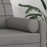 2 db sötétszürke szövet díszpárna Ø15x50 cm