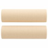 2 db krémszínű szövet díszpárna Ø15x50 cm