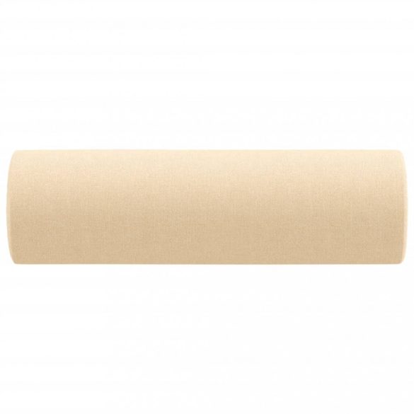 2 db krémszínű szövet díszpárna Ø15x50 cm