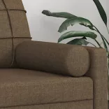 2 db barna szövet díszpárna Ø15 x 50 cm