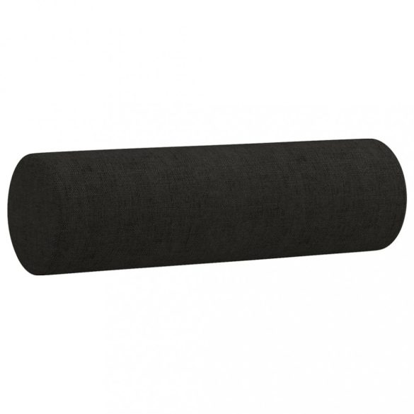 2 db fekete szövet díszpárna Ø15 x 50 cm